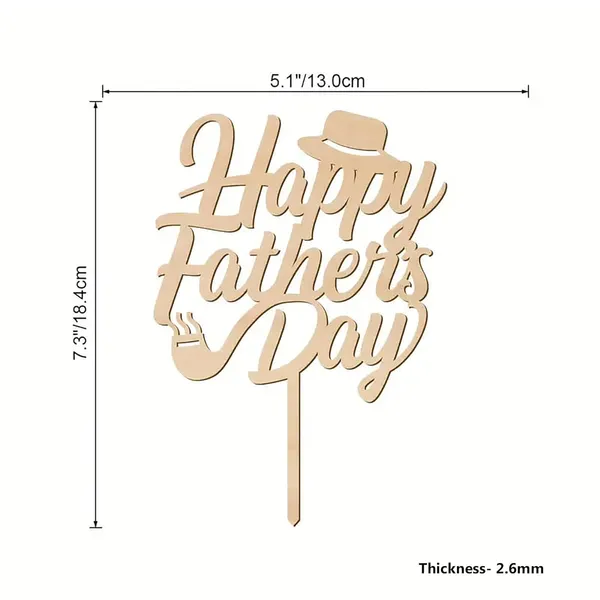 Beige_Happy_Father_S_Day_Cake_Topper_Wooden_X_Party_Decoration_Supplies_General