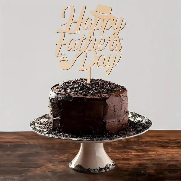 Beige_Happy_Father_S_Day_Cake_Topper_Wooden_X_Party_Decoration_Supplies_General