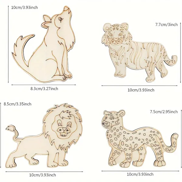 Beige_Jungle_Safari_Animal_Wooden_Cutouts_Diy_Painting_Craft_Kit_Lion_Tiger_Wolf_Leopard_Shapes_Kids