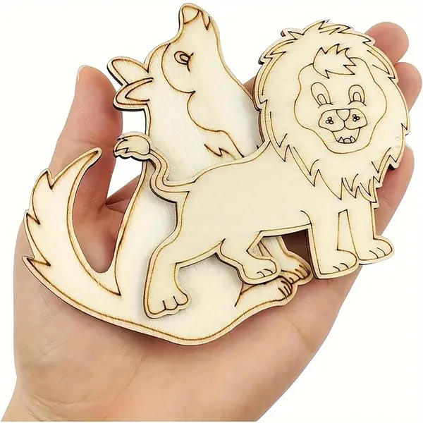 Beige_Jungle_Safari_Animal_Wooden_Cutouts_Diy_Painting_Craft_Kit_Lion_Tiger_Wolf_Leopard_Shapes_Kids