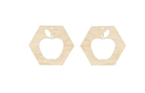 Beige_Wooden_Hexa_Apple_Earring_Diy_And_Craft