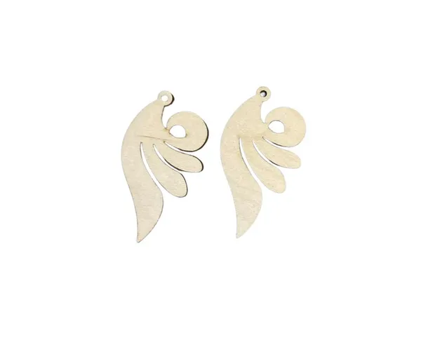 Beige_Pcs_Wooden_Swirl_Feather_Earring_Diy_And_Craft