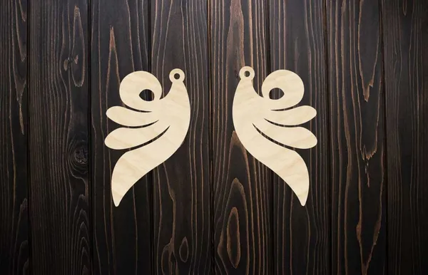 Beige_Pcs_Wooden_Swirl_Feather_Earring_Diy_And_Craft