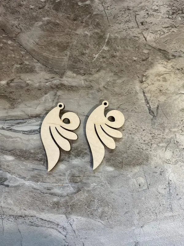Beige_Pcs_Wooden_Swirl_Feather_Earring_Diy_And_Craft