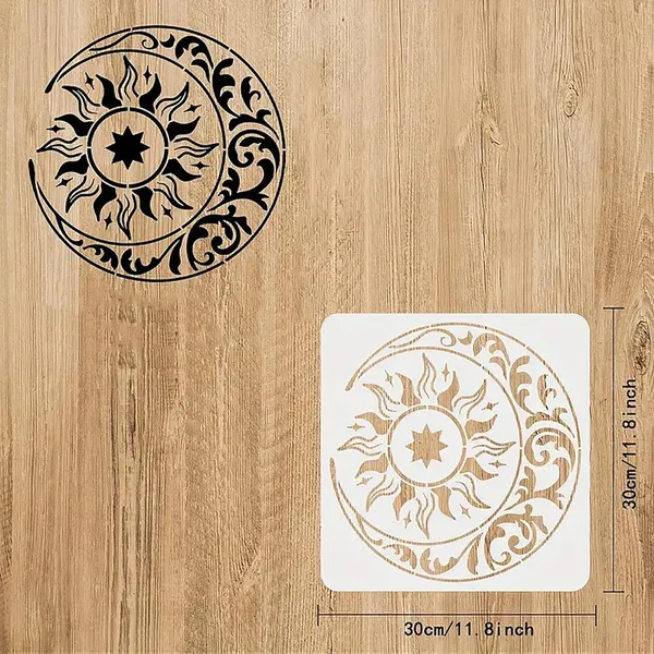 White_Sun_And_Moon_Stencil_Reusable_Mandala_Plastic_Template_Diy_And_Craft
