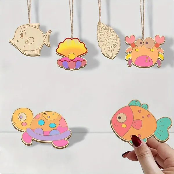 Beige_Wooden_Undersea_Theme_Diy_Craft_Kids