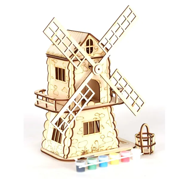 Beige_Windmill_Model_Kit_Kids
