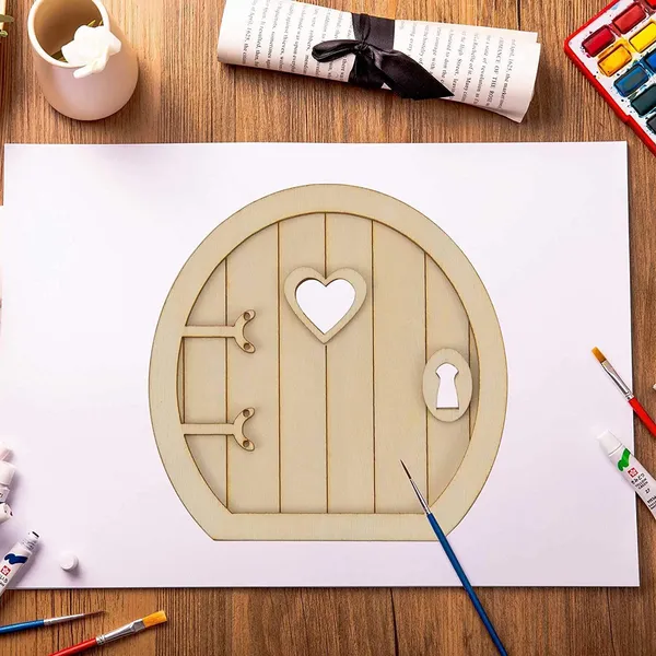 Beige_Piece_Mini_Door_Wood_Diy_Crafts_Cutouts_Wooden_Fairy_Door_Shaped_Embellishments_Gift_Ornaments_Diy_And_Craft