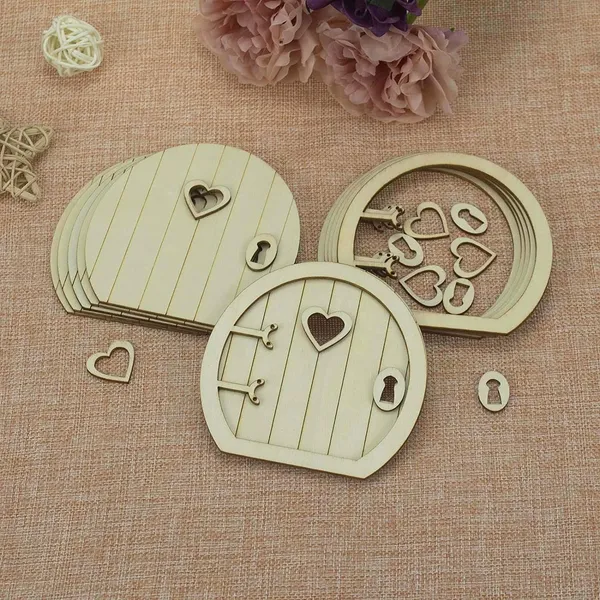 Beige_Piece_Mini_Door_Wood_Diy_Crafts_Cutouts_Wooden_Fairy_Door_Shaped_Embellishments_Gift_Ornaments_Diy_And_Craft