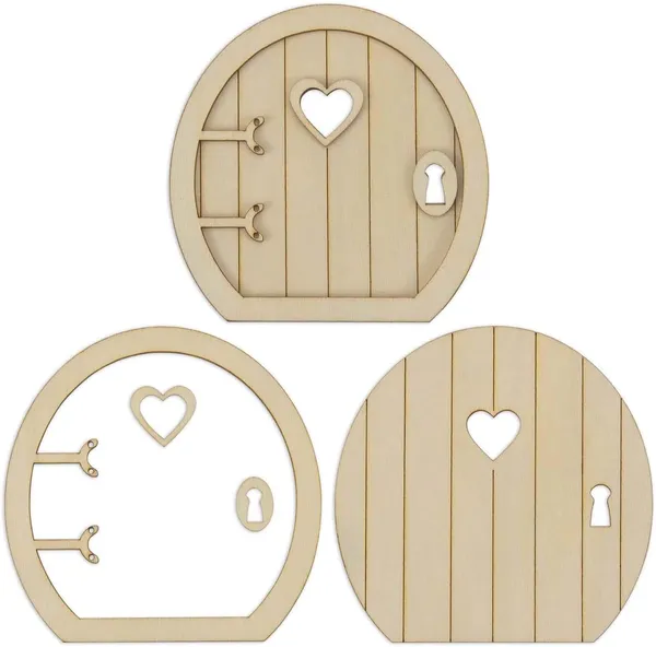 Beige_Piece_Mini_Door_Wood_Diy_Crafts_Cutouts_Wooden_Fairy_Door_Shaped_Embellishments_Gift_Ornaments_Diy_And_Craft