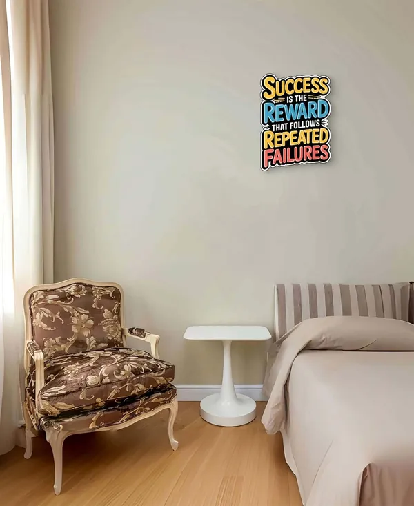 Multi_Colour_Motivational_Wall_Quote_Success_Is_The_Reward_That_Follows_Repeated_Failures_Mdf_Wall_Art_Home_Decor