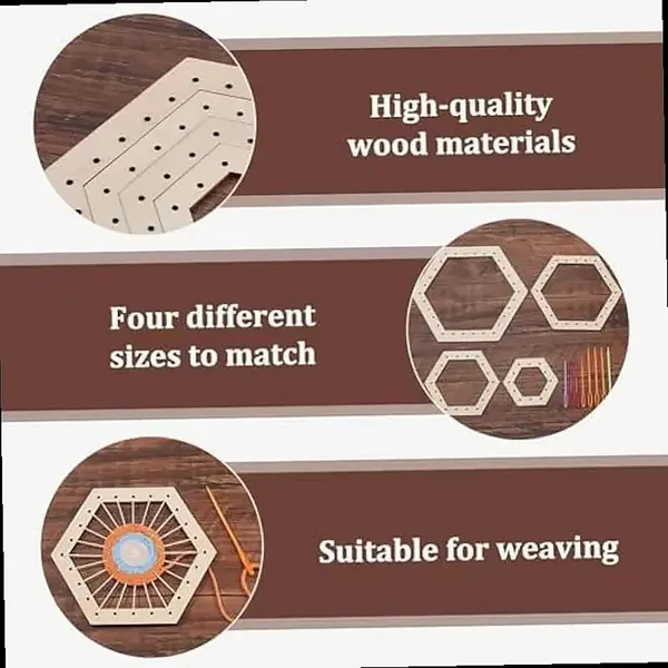 Beige_Hexagon_Crochet_Blocking_Board_Wooden_Loom_Kit_Diy_And_Craft