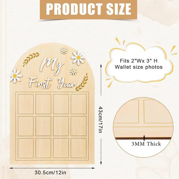 Beige_One_Year_Birthday_Wood_Photo_Board_Baby
