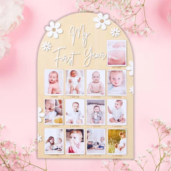Beige_One_Year_Birthday_Wood_Photo_Board_Baby