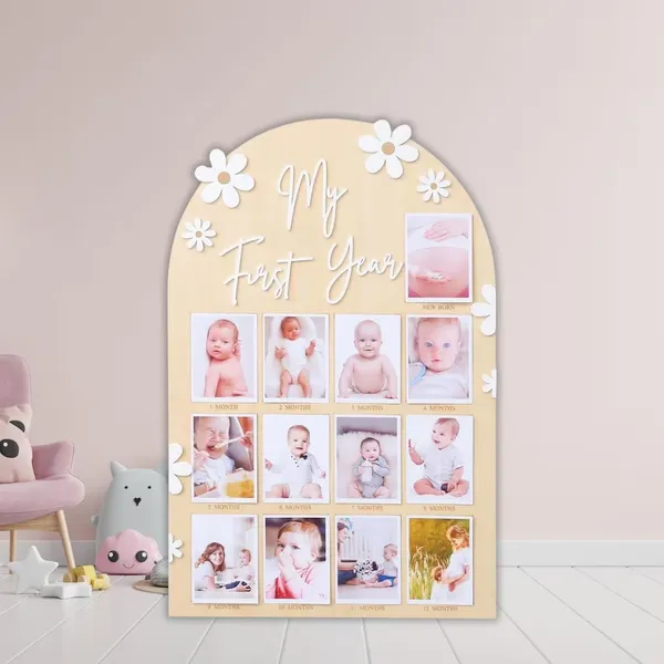 Beige_One_Year_Birthday_Wood_Photo_Board_Baby