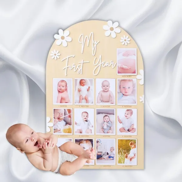Beige_One_Year_Birthday_Wood_Photo_Board_Baby