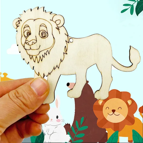 Beige_Cliths_Unfinished_Lion_Wood_Cutouts_Diy_Crafts_Diy_And_Craft
