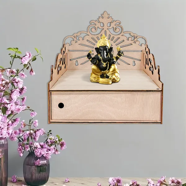 Beige_Wooden_Pooja_Chowki_Home_Decor