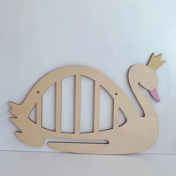 Beige_Nordic_Style_Swan_Hanging_Decor_Mdf_Wall_Prop_Baby