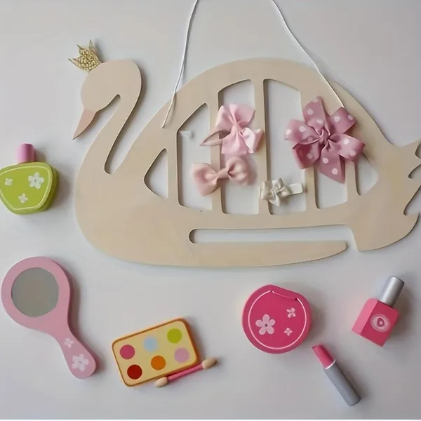 Beige_Nordic_Style_Swan_Hanging_Decor_Mdf_Wall_Prop_Baby