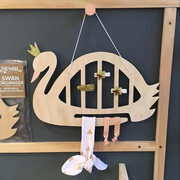 Beige_Nordic_Style_Swan_Hanging_Decor_Mdf_Wall_Prop_Baby