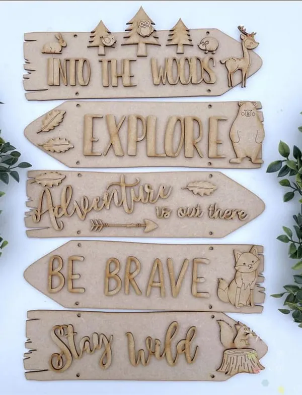 Beige_Blank_Diy_Craft_Kit_Wooden_Mdf_Direction_Sign_Jungle_Theme_Hanging_Craft_Decoration_Kids