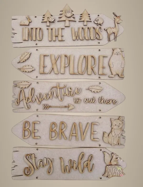 Beige_Blank_Diy_Craft_Kit_Wooden_Mdf_Direction_Sign_Jungle_Theme_Hanging_Craft_Decoration_Kids