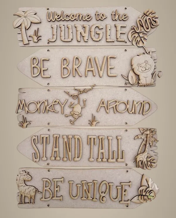 Beige_Jungle_Theme_Wooden_Mdf_Direction_Sign_Kit_Kids