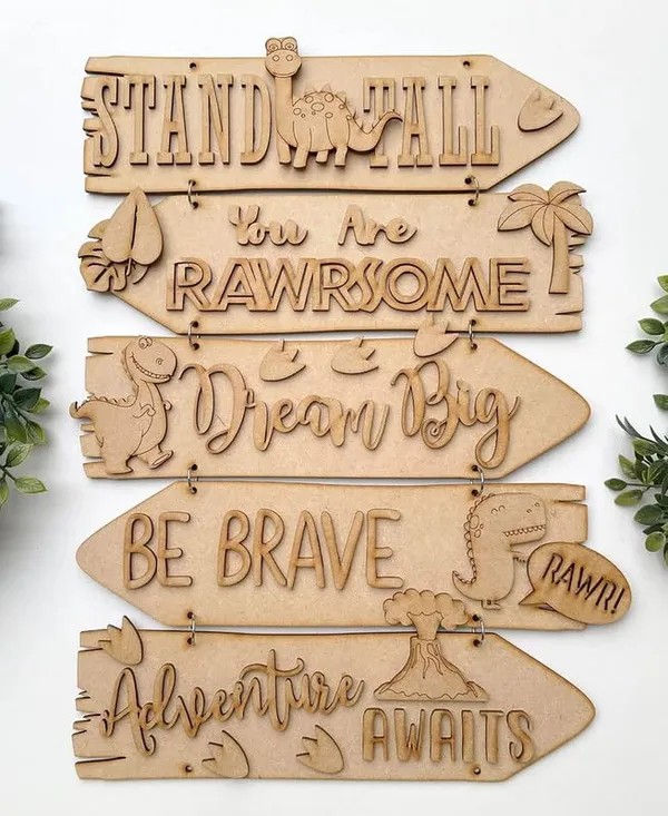 Beige_Blank_Craft_Kit_Laser_Cut_Wooden_Mdf_Direction_Sign_Dinosaur_Theme_Room_Door_Sign_Kids