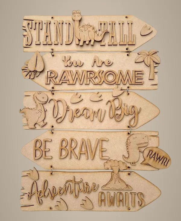 Beige_Blank_Craft_Kit_Laser_Cut_Wooden_Mdf_Direction_Sign_Dinosaur_Theme_Room_Door_Sign_Kids