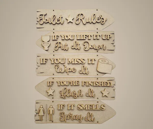 Beige_Blank_Craft_Kit_Laser_Cut_Wooden_Mdf_Toilet_Rules_Door_Direction_Sign_General