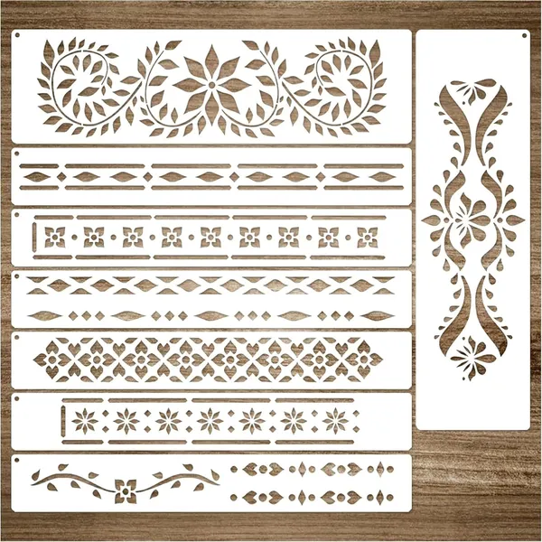 White_Border_Stencils_Home_Decor
