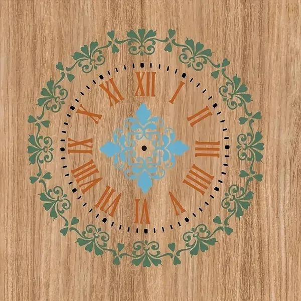 White_Clock_Border_Stencil_Template_Diy_And_Craft
