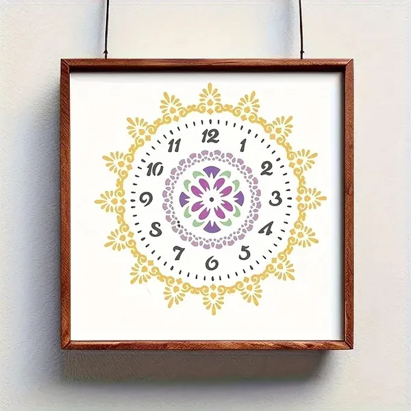 White_Clock_Border_Stencil_Template_Diy_And_Craft