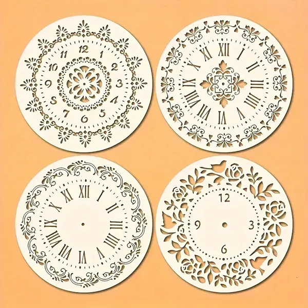 White_Clock_Border_Stencil_Template_Diy_And_Craft