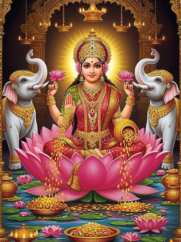 Multicolour_Laxmi_Maa_Wall_Art_Hindu_Metal_Print_Home_Decor