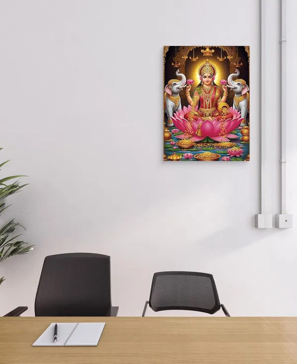Multicolour_Laxmi_Maa_Wall_Art_Hindu_Metal_Print_Home_Decor