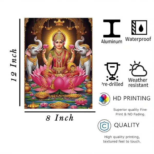 Multicolour_Laxmi_Maa_Wall_Art_Hindu_Metal_Print_Home_Decor
