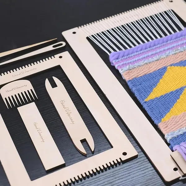 Beige_Rectangle_Weaving_Loom_Kit_Diy_Craft_Tool_Diy_And_Craft