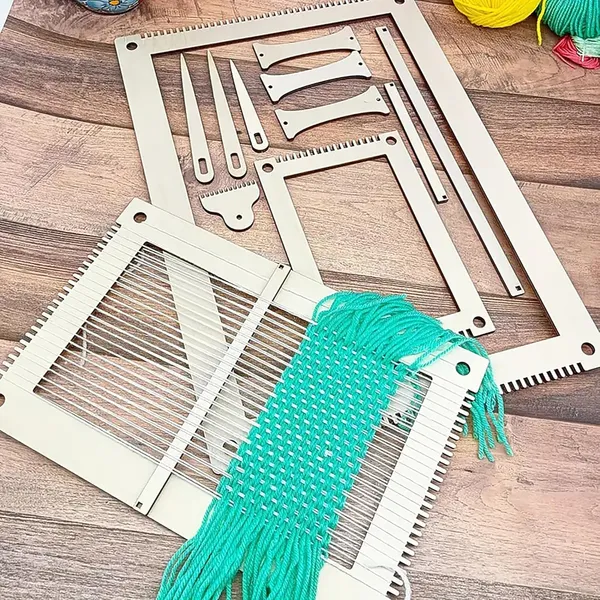 Beige_Rectangle_Weaving_Loom_Kit_Kids