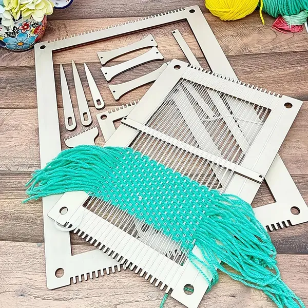 Beige_Rectangle_Weaving_Loom_Kit_Kids