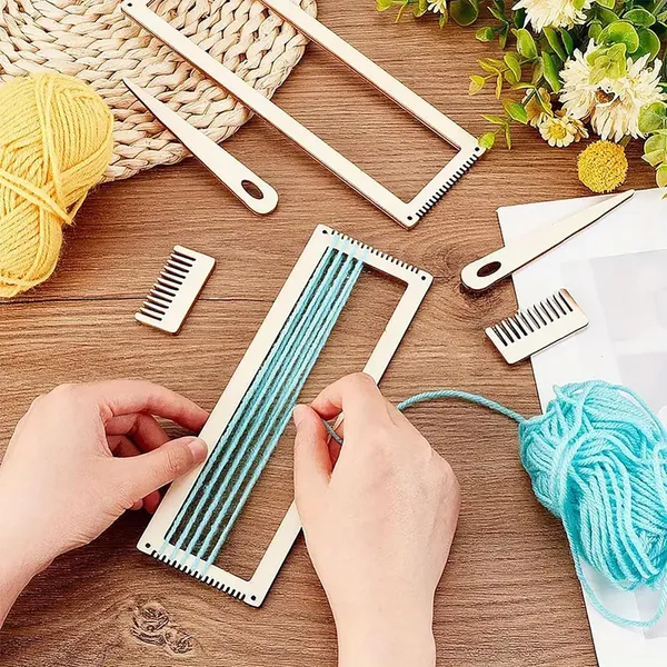Beige_Mini_Wooden_Weaving_Loom_Kit_Diy_Yarn_Craft_Tool_Diy_And_Craft