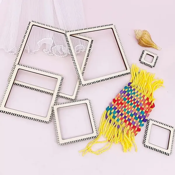 Beige_Wooden_Square_Weaving_Loom_Yarn_Loom_Diy_Kit_Diy_And_Craft