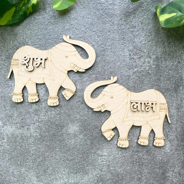 Beige_Wooden_Shubh_Labh_Home_Decor