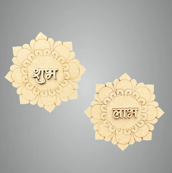 Beige_Wooden_Shubh_Labh_Home_Decor