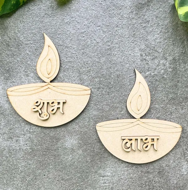 Beige_Shubh_Labh_Mayura_Design_Wooden_Cutouts_Diy_And_Craft