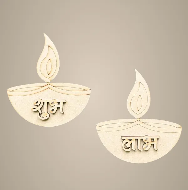 Beige_Shubh_Labh_Mayura_Design_Wooden_Cutouts_Diy_And_Craft