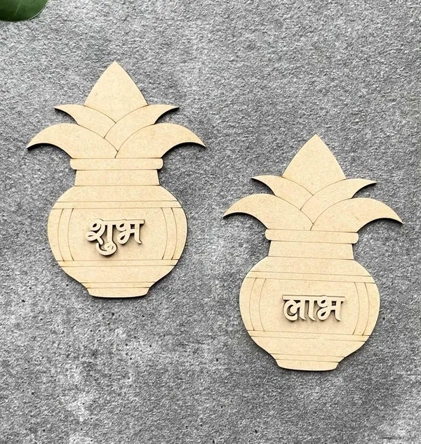 Beige_Wooden_Shubh_Labh_Home_Decor