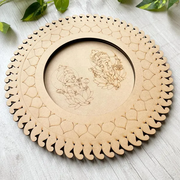 Beige_Mdf_Pooja_Thali_Platter_Festival