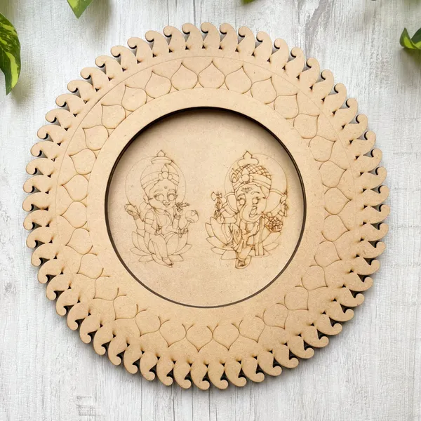 Beige_Mdf_Pooja_Thali_Platter_Festival